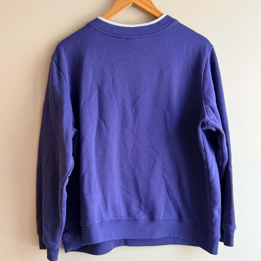Blair Women's Purple Quarter-Zip Sweatshirt with Printed Floral -Size PXL - Picture 6 of 7